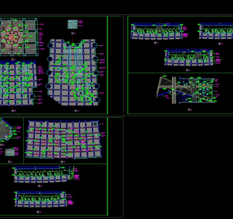 某软件园广场景观设计施工图CAD图纸