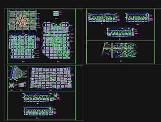 某软件园广场景观设计施工图CAD图纸