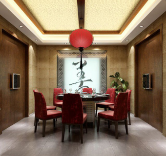 新中式火锅店CAD施工图，火锅店装修CAD图纸下载