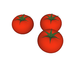 现代蔬菜西红柿草图大师模型，蔬菜食品sketchup模型下载