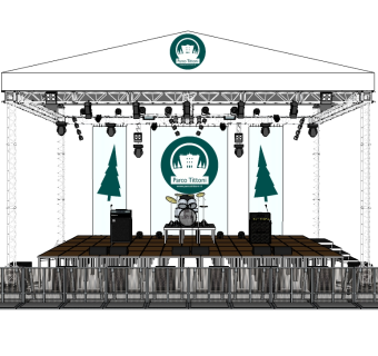 现代舞台草图大师模型，舞台SU模型下载