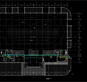 室内体育馆田径馆电气全套图纸，电气CAD施工图纸下载
