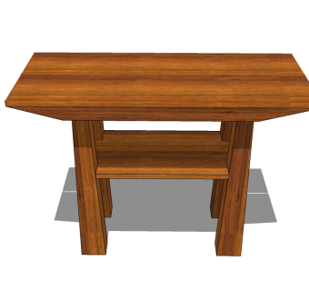 日式单桌SU模型下载，桌子草图大师模型