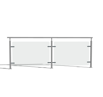 现代栏杆SU模型，栏杆SKB文件下载