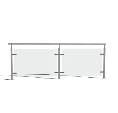 现代栏杆SU模型，栏杆SKB文件下载