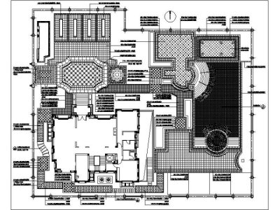 特色全套别墅庭院景观施工图