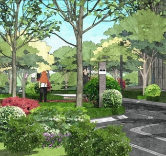“融合”住宅花园景观规划设计方案