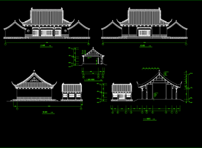 神殿建筑CAD施工图，神殿CAD建筑图纸下载