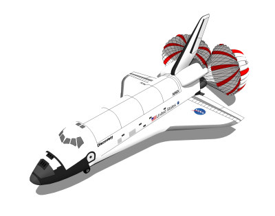 现代航天器航天飞机草图大师模型，航天飞机su模型下载