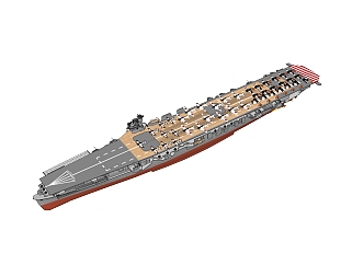 现代日本苍龙号航空母舰su模型下载，航空母舰草图大师模型