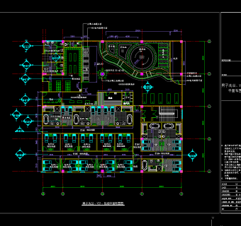 国际酒店桑拿中心装修施工图，酒店CAD施工图纸下载