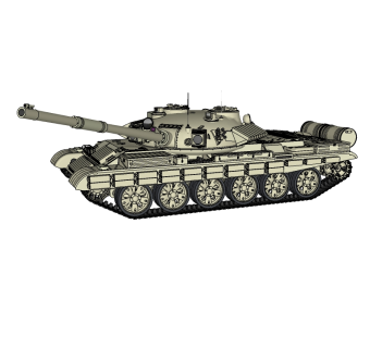 现代苏联T-62主战坦克skb文件，坦克su模型下载