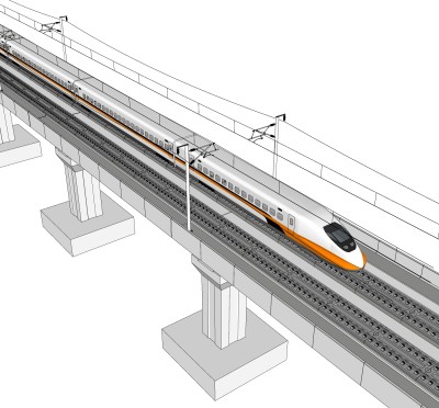 铁路桥草图大师模型设计下载，sketchup铁路桥su模型分享