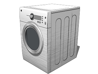 现代洗衣机免费su模型 ，洗衣机sketchup模型下载