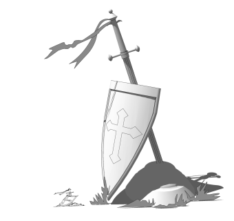 欧式剑与盾牌雕塑su模型,摆件草图大师模型下载