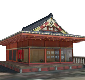 日式古建筑草图大师模型下载、日式古建筑su模型下载