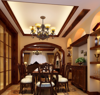 美式公寓设计CAD施工图，公寓家装CAD施工图纸下载