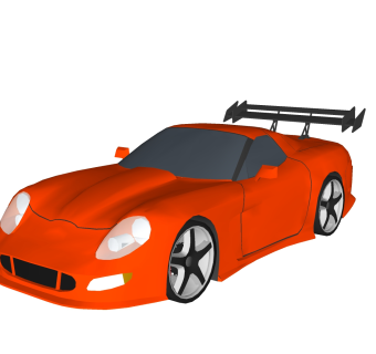 现代跑车免费su模型，现代跑车skp模型，草图大师模型素材下载