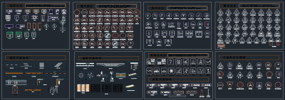 原创交通标志CAD图库，交通标志CAD施工图纸下载