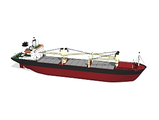 现代<em>货轮</em>草图大师模型，货船skp模型下载