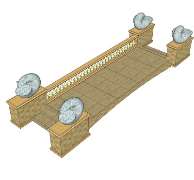 现代桥梁草图大师模型下载，sketchup桥梁su模型分享