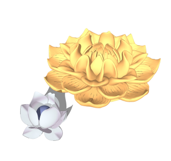 莲花荷花摆件草图大师模型,现代装饰品su模型下载