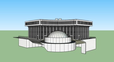 阿灵顿教育中心草图大师模型，教育sketchup模型