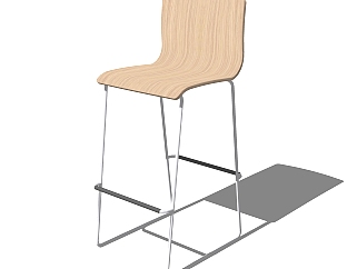 现代吧台椅草图大师模型，吧椅sketchup模型下载