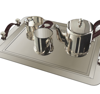  现代餐具草图大师模型，餐具sketchup模型下载