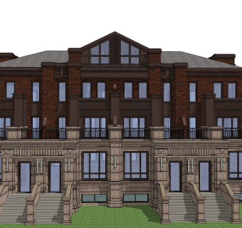 欧式别墅外观草图大师模型，SU模型免费下载