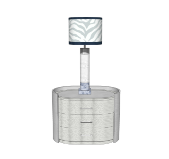 现代简约床头柜草图大师模型，床头柜SKP模型下载