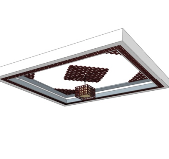 经典中式吊顶SU模型集下载