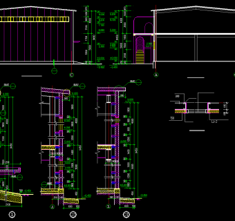 食堂钢结构装修CAD图纸，食堂CAD平面布置图下载
