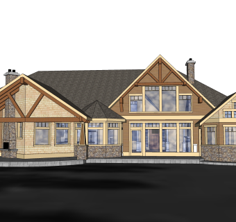 现代独栋别墅草图大师模型下载，独栋别墅sketchup模型