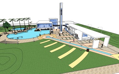 新中式会所建筑草图大师模型，sketchup模型免费下载