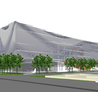 现代办公楼草图大师模型，办公楼sketchup模型免费下载