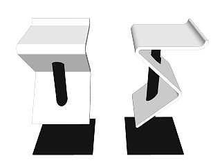 现代<em>旋转</em>吧椅草图大师模型，吧椅sketchup模型下载