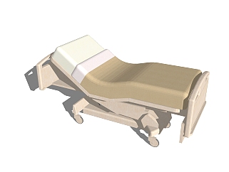 现代手术床草图大师模型，手术床su模型下载