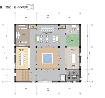 中式书院施工图，学校CAD图纸下载