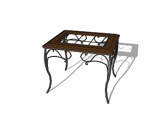现代桌子草图大师模型，桌子su模型下载