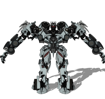 现代机器人变形金刚草图大师模型，游戏角色sketchup模型下载