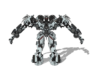 现代机器人变形金刚草图大师模型，游戏角色sketchup模型下载