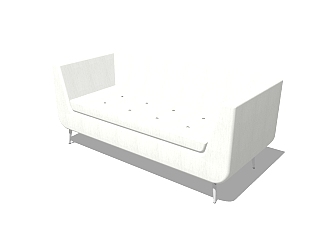 现代简约双人沙发SU模型免费下载，沙发草图大师模型