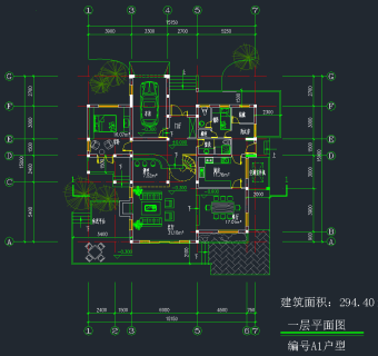 欧式奢华别墅建筑CAD施工图，别墅CAD建筑图纸下载