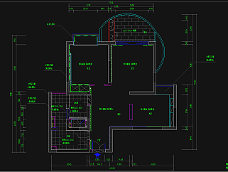 完整平层样板间现代风格CAD施工图纸，家装施工图下载