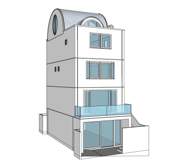 矶崎新设计建筑作品草图大师模型下载、矶崎新设计建筑作品su模型下载