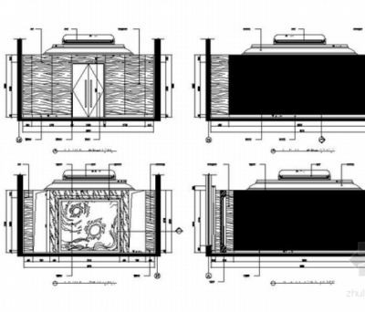 [浙江]高新园区厂房及辅助用房扩建装修施工图会客室立面图