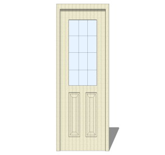 现代入户门草图大师模型，室内门SU模型下载