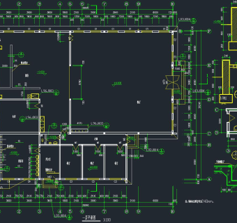 现代职工餐厅施工图，餐厅CAD施工图纸下载