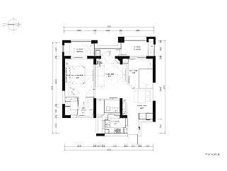 北欧两室两厅91㎡德博城施工图CAD图纸dwg文件分享